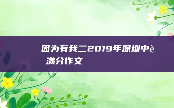 因为有我二2019年深圳中考满分作文