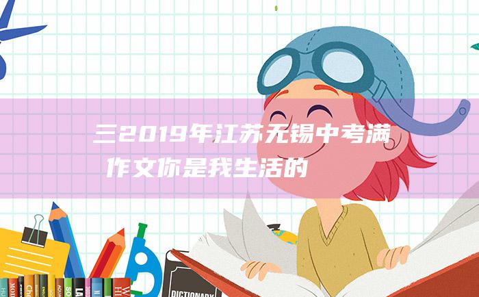 三 2019年江苏无锡中考满分作文 你是我生活的阳光