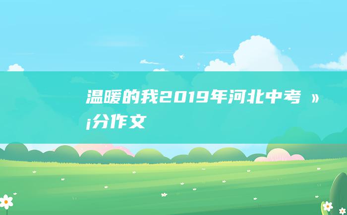 温暖的我2019年河北中考满分作文