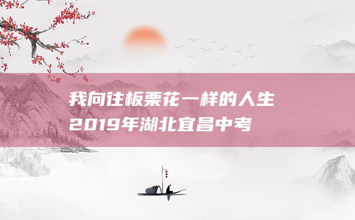 我向往板栗花一样的人生 2019年湖北宜昌中考满分作文