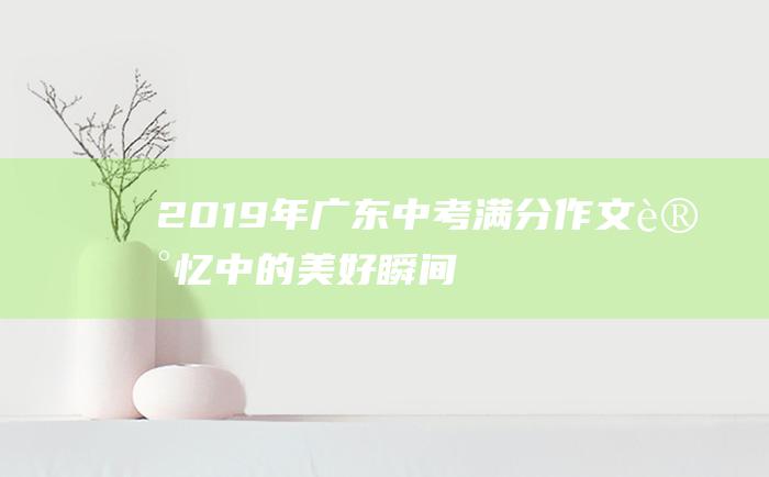 2019年广东中考满分作文 记忆中的美好瞬间