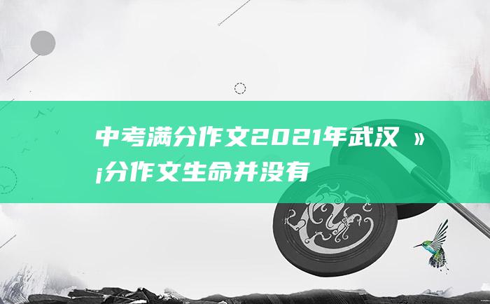 中考满分作文2021年武汉满分作文 生命并没有结束