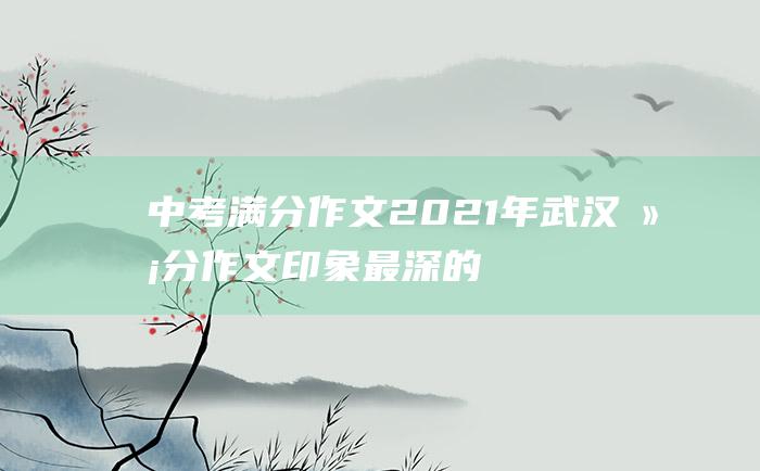 中考满分作文2021年武汉满分作文 印象最深的一件事