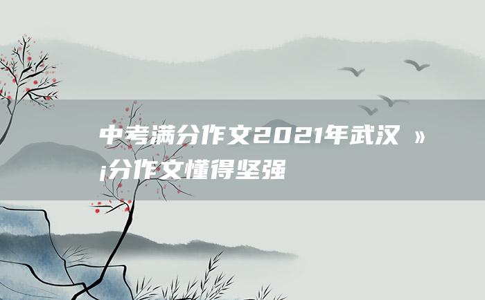 中考满分作文2021年武汉满分作文懂得坚强