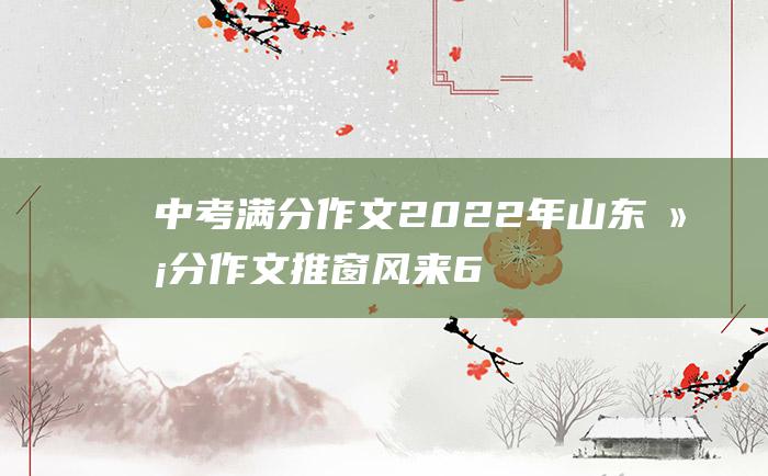 中考满分作文2022年山东满分作文 推窗风来6