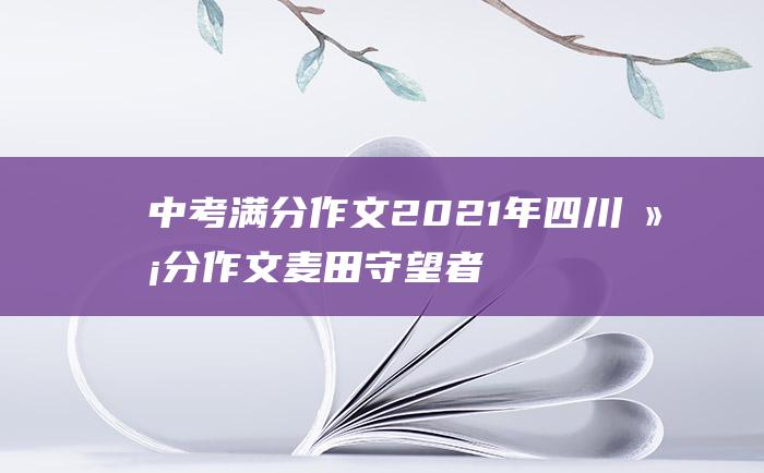 中考满分作文2021年四川满分作文 麦田守望者