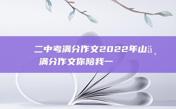 二 中考满分作文2022年山东满分作文 你陪我一起走过