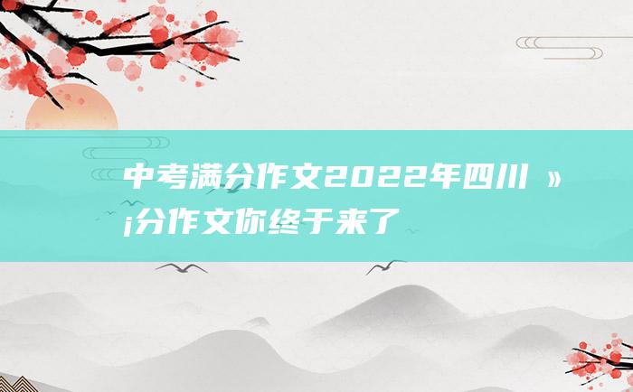 中考满分作文2022年四川满分作文 你终于来了