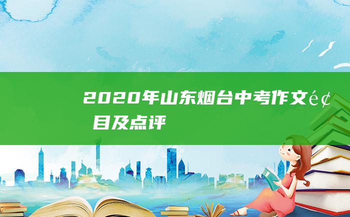 2020年山东烟台中考作文题目及点评