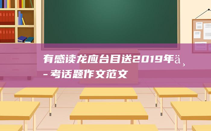 有感读龙应台目送2019年中考话题作文范文