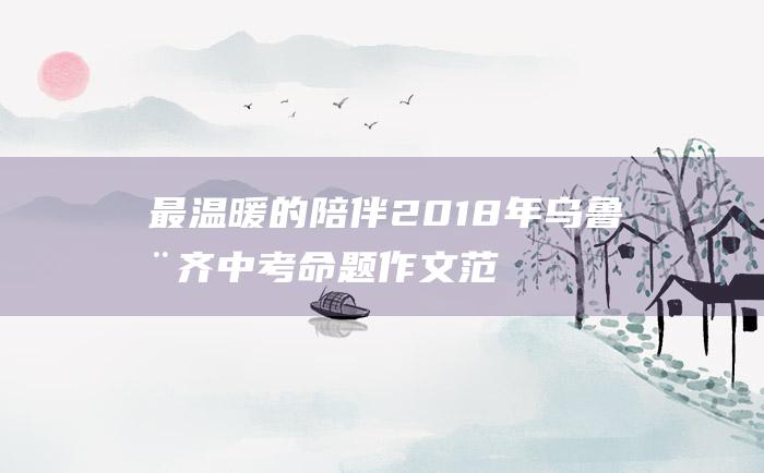 最温暖的陪伴 2018年乌鲁木齐中考命题作文范文五