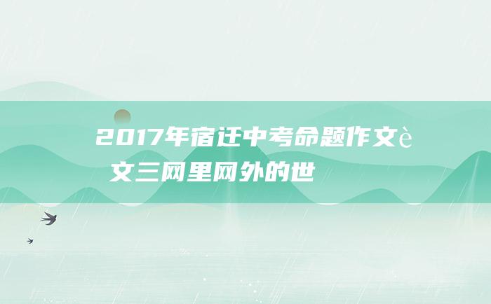 2017年宿迁中考命题作文范文三网里网外的世