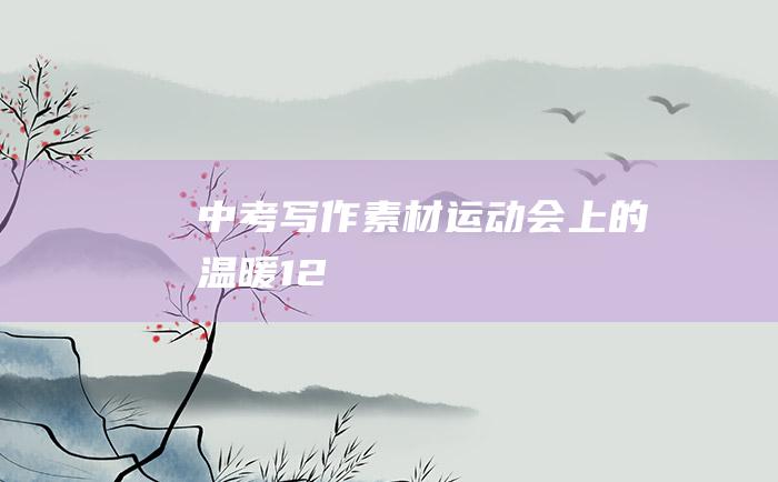 中考写作素材 运动会上的温暖 12