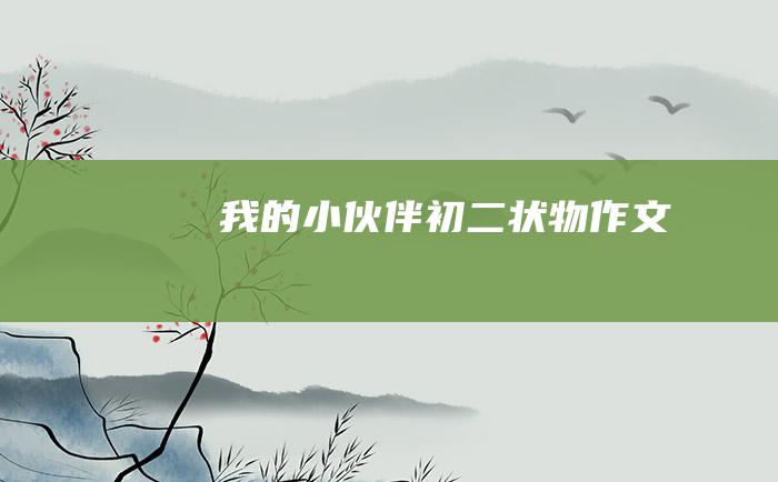 我的 小伙伴 初二状物作文