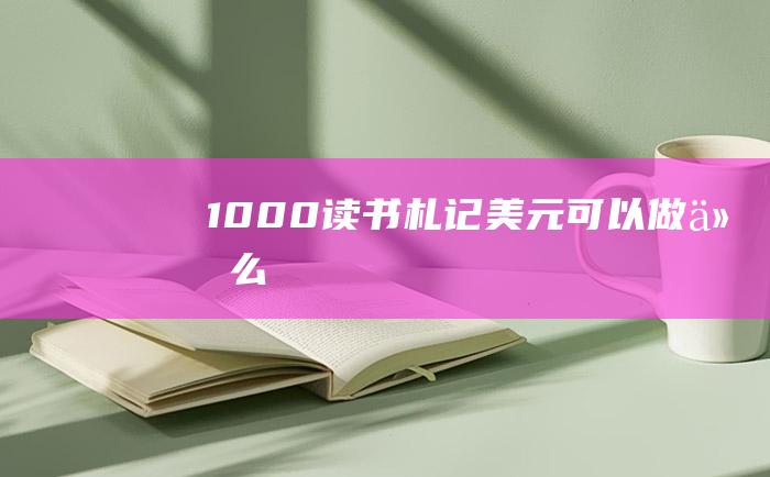 1000 读书札记 美元可以做什么