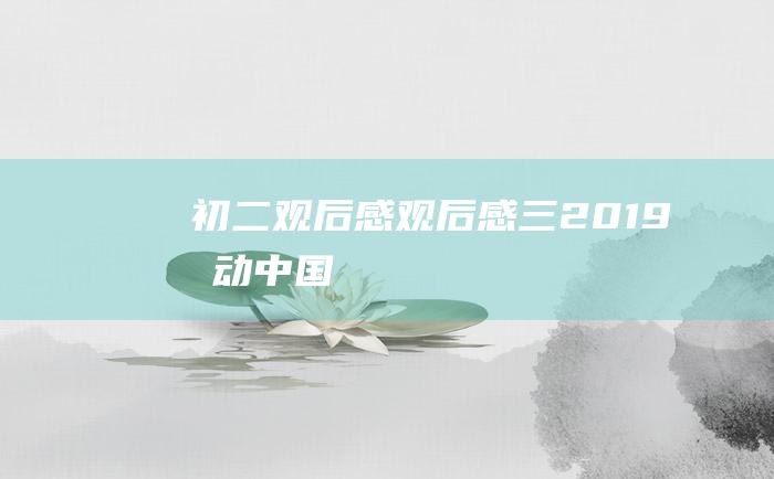 初二观后感观后感三2019感动中国