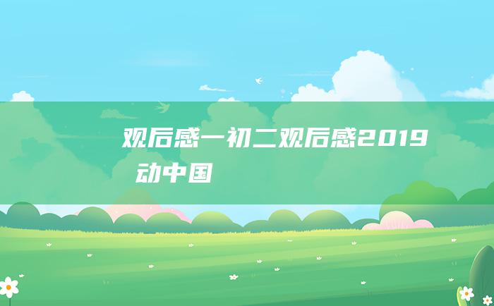 观后感一初二观后感2019感动中国