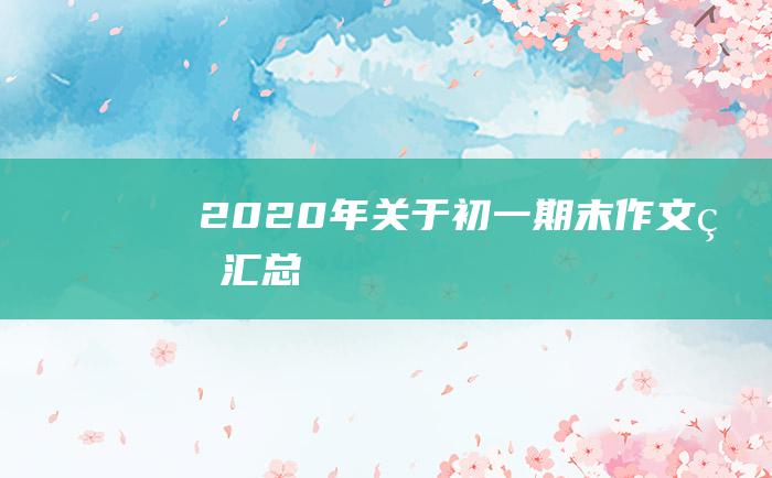 2020年关于初一期末作文的汇总