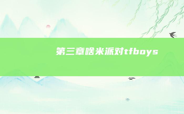 第三章 啥米 派对 tfboys