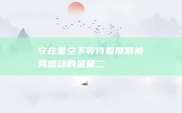 守在星空下 等待着那颗被我感动的星星 二