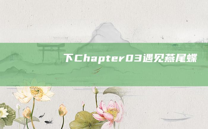 下 Chapter03.遇见.燕尾蝶