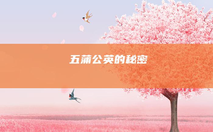 五 蒲公英的秘密